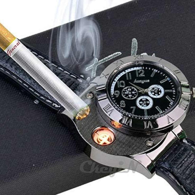 New Military USB Lighter Watch Men's