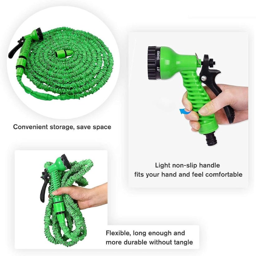 Expandable Garden Hose with Spray Nozzle