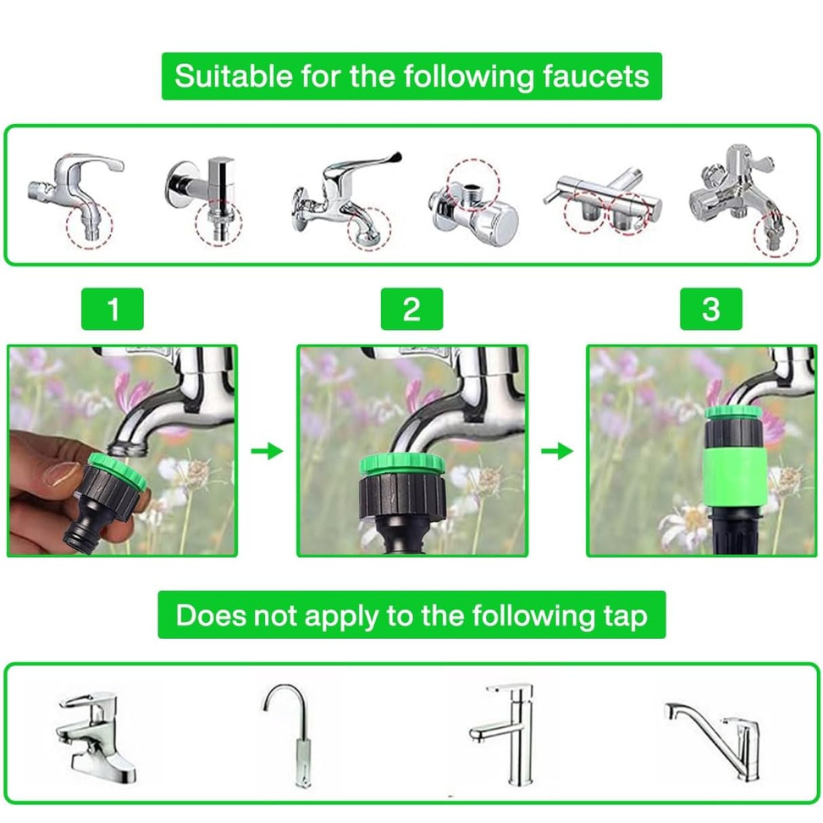 Expandable Garden Hose with Spray Nozzle