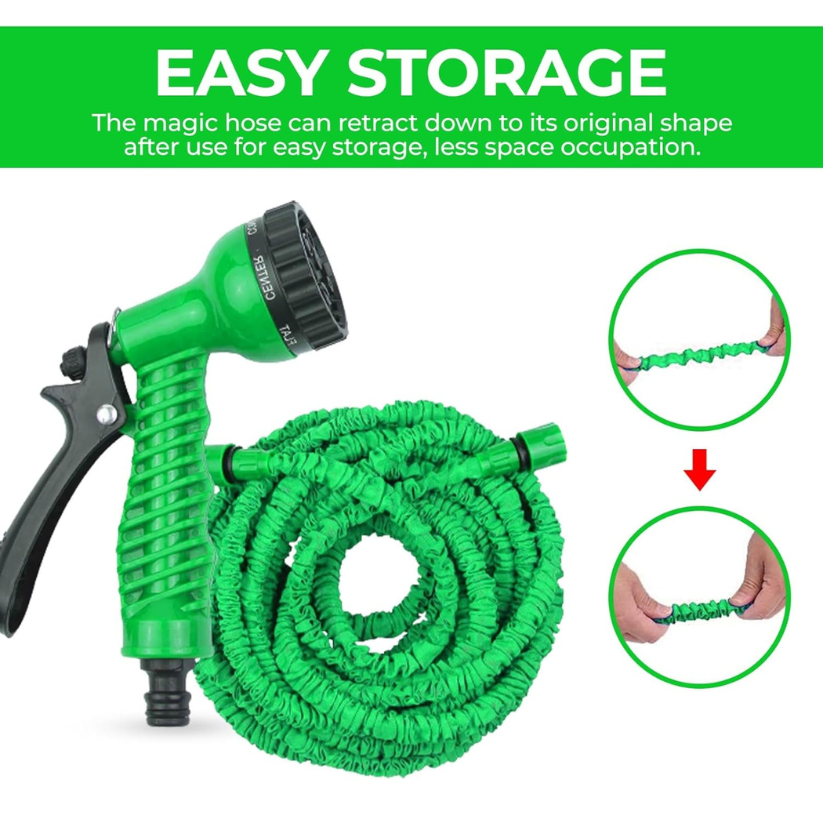 Expandable Garden Hose with Spray Nozzle