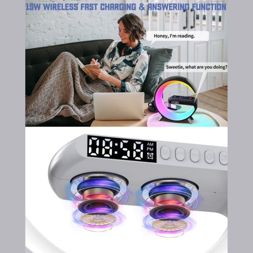 Digital Led Wireless Charger Speaker