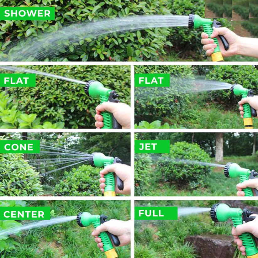 Expandable Garden Hose with Spray Nozzle