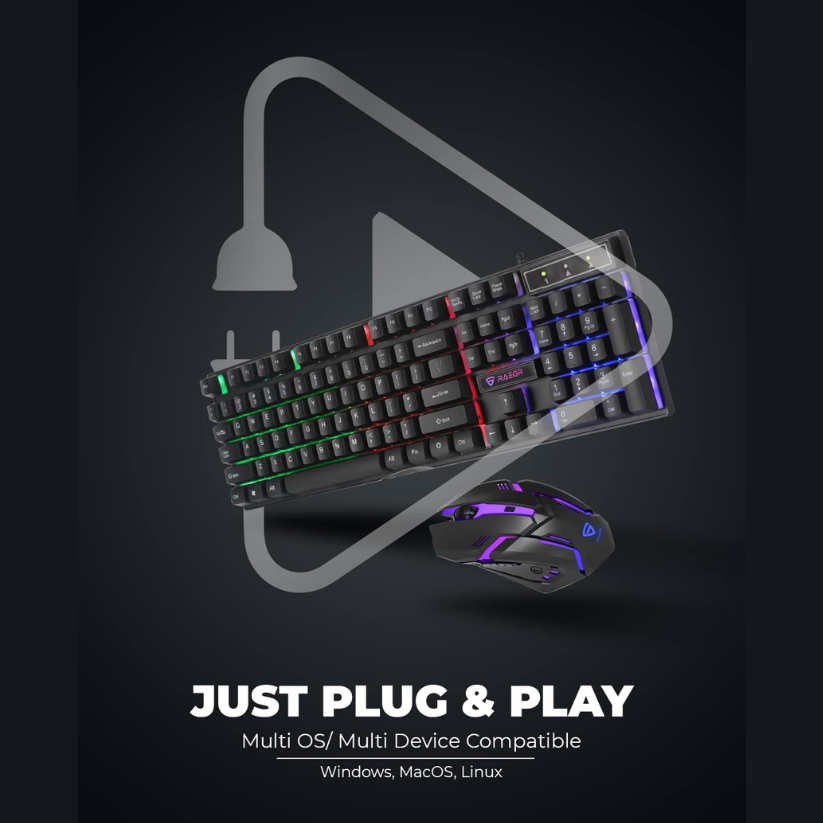 Rainbow Gaming Keyboard & Mouse